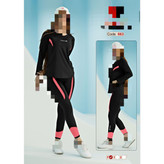 663 ست بلوز بلوز یقه گرد و شلوار ورزشی ریبوک فلامنت فول لاکرا فری سایز ۳۸ تا ۴۴ تن شیک