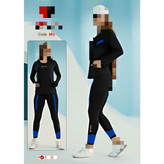 663 ست بلوز بلوز یقه گرد و شلوار ورزشی ریبوک فلامنت فول لاکرا فری سایز ۳۸ تا ۴۴ تن شیک