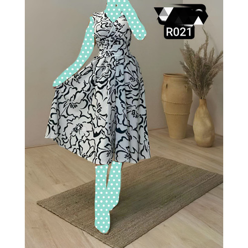 R021 پیراهن مجلسی جنس کریشه خنک فری قد ۱۰۵ سایز ۳۶ تا ۴۴ تن شیک