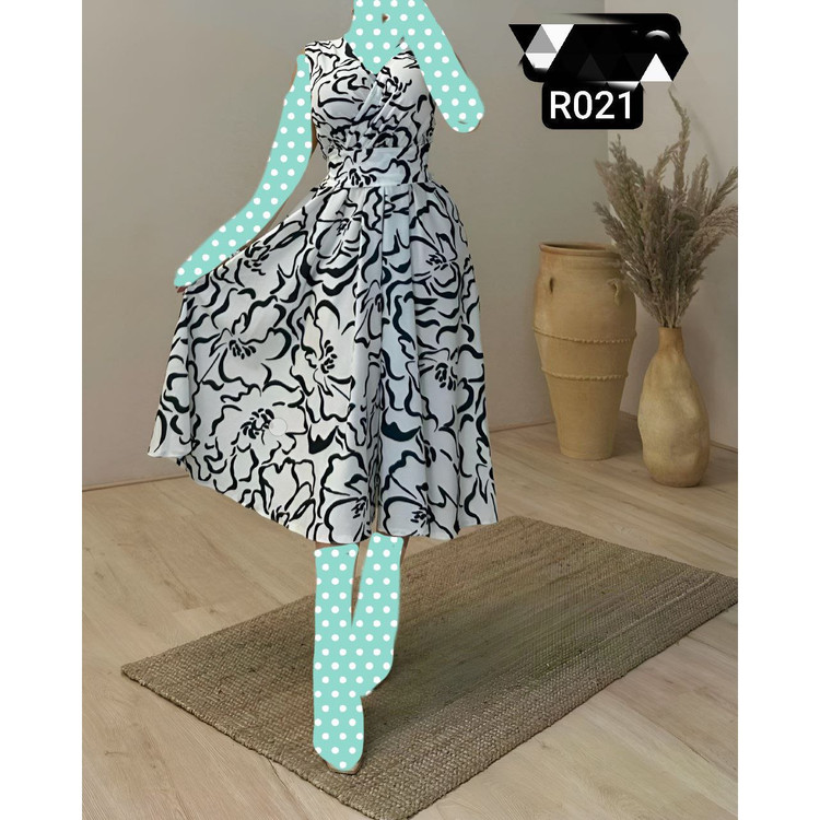 R021 پیراهن مجلسی جنس کریشه خنک فری قد ۱۰۵ سایز ۳۶ تا ۴۴ تن شیک