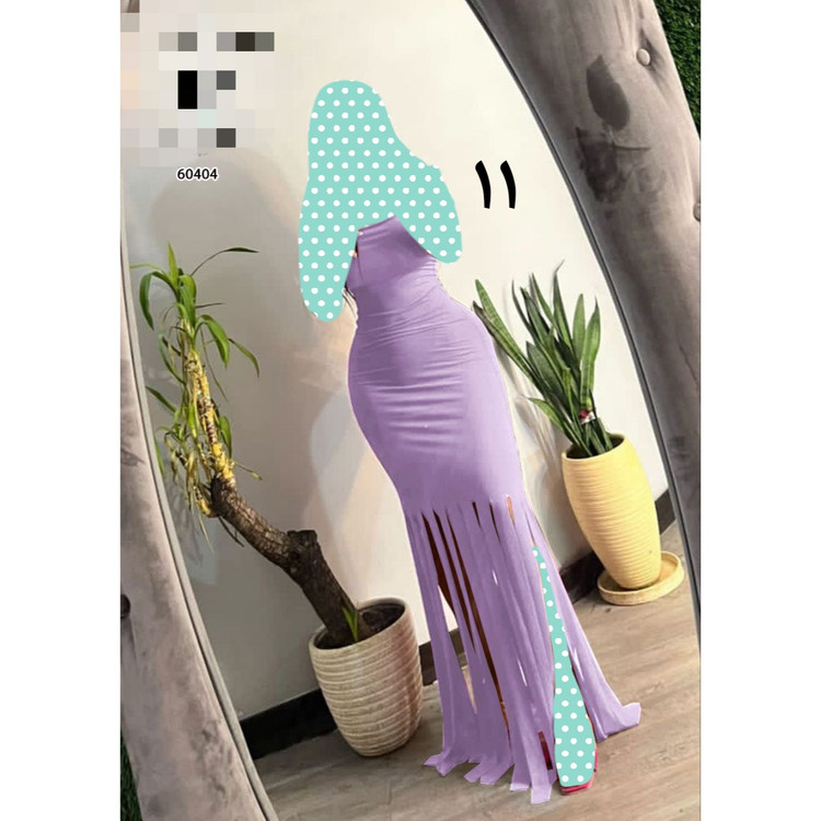 60404 پیراهن ماکسی بلند ریش ریش سوپر فیلامنت فری سایز ۳۸ تا ۴۲ تن شیک