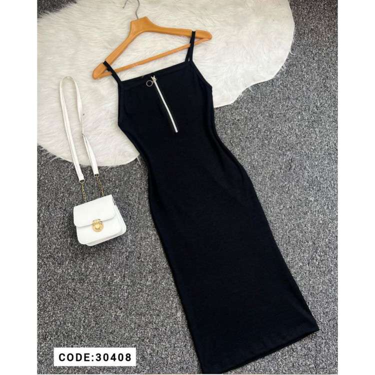 30408 تونیک پیراهن بلند زیپدار کبریتی فری سایز ۳۶ تا ۴۲ تن شیک