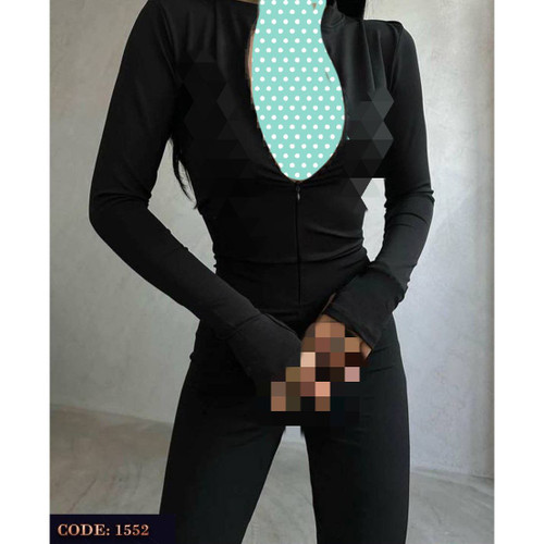 1552 سرهمی اورال اوورال فینگری زیپدار فانریپ پنبه کبریتی قد 135 فری سایز 36 تا 44 تن شیک