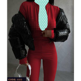 1552 سرهمی اورال اوورال فینگری زیپدار فانریپ پنبه کبریتی قد 135 فری سایز 36 تا 44 تن شیک