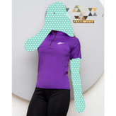 2113 بلوز نیم زیپ نیمزیپ آستین کوتاه فلامنت عالی بیگ سایز بزرگ فری سایز 44 تا 48 تن شیک