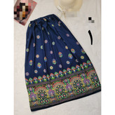 041101 دامن نخی چاپی طرح آینه قد ۱۰۰ فری سایز ۳۸ تا ۶۰ تن شیک