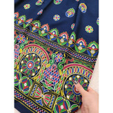 041101 دامن نخی چاپی طرح آینه قد ۱۰۰ فری سایز ۳۸ تا ۶۰ تن شیک