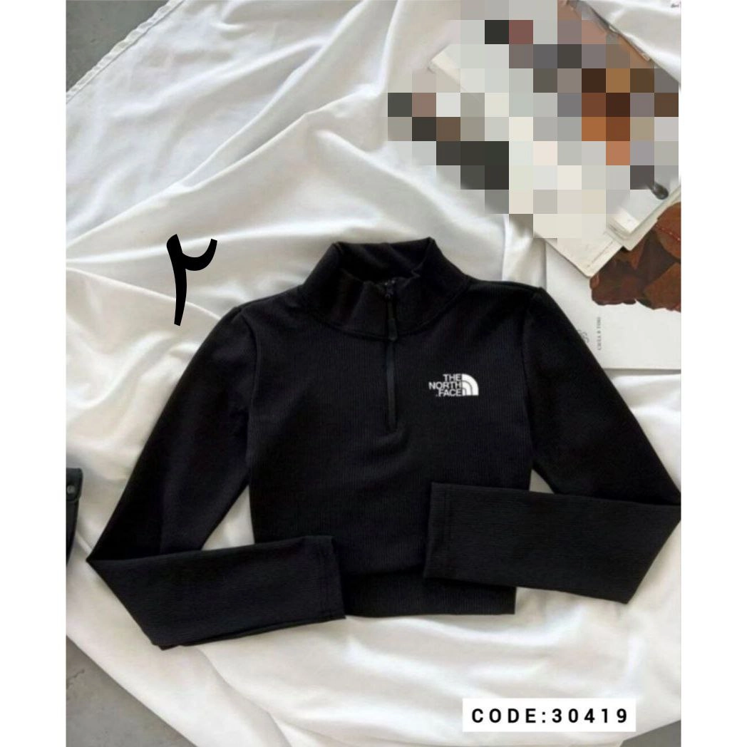 30420 کراپ نیمتنه زیپی آستین شصتی فینگری کبریتی فری سایز ۳۶ تا ۴۲ تن شیک