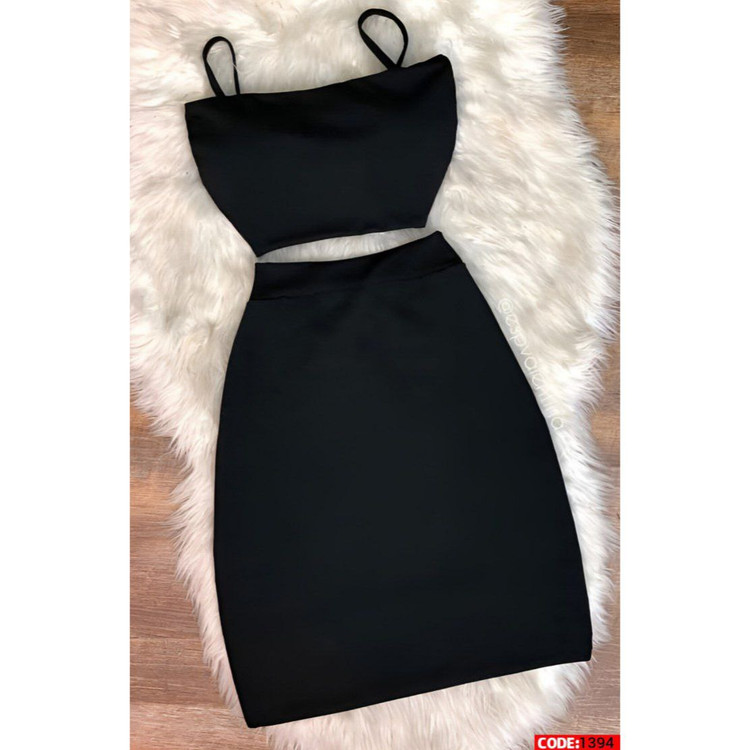 1394 ست کراپ نیمتنه و دامن فانریپ پنبه کبریتی فری سایز 36 تا 42 تن شیک