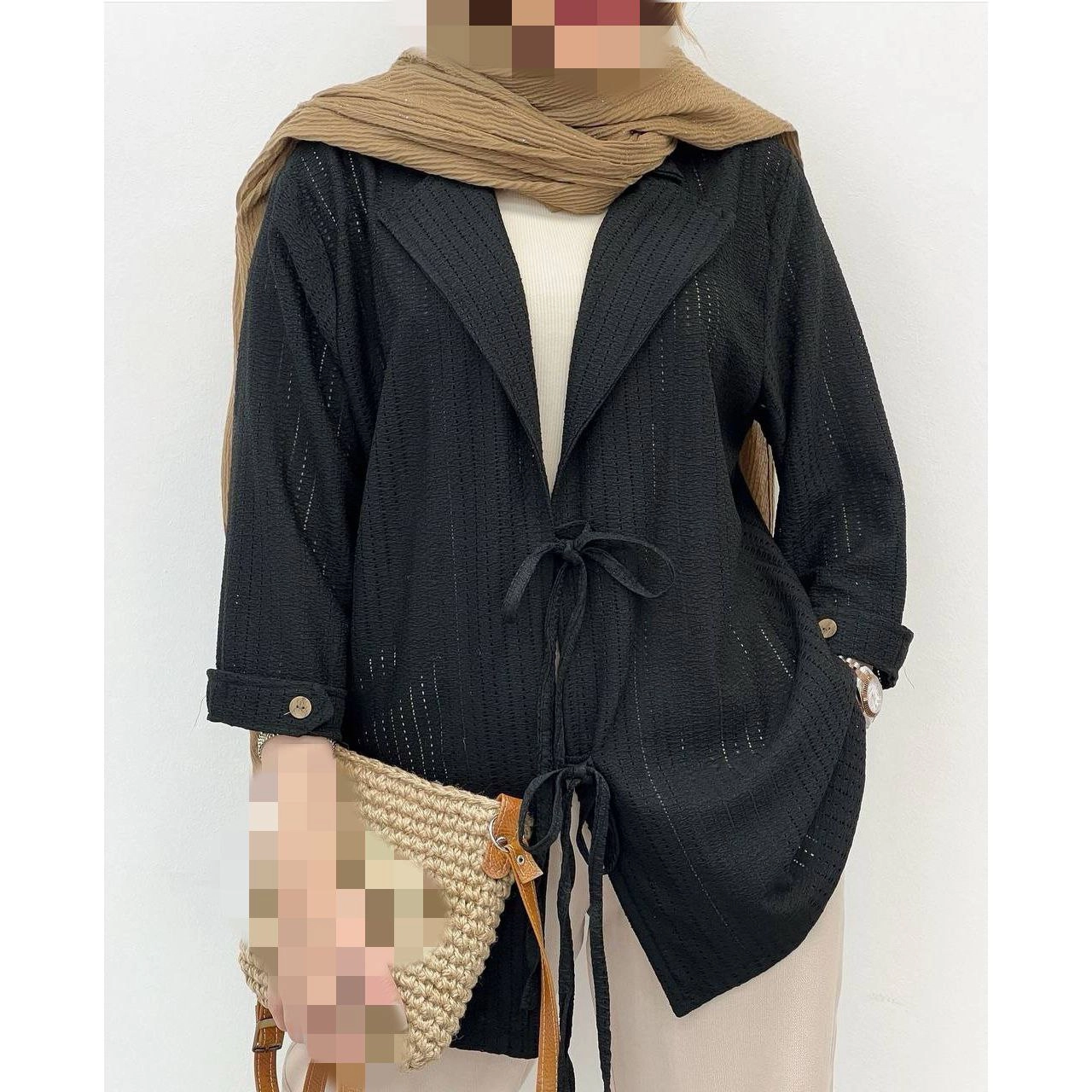 NELI شومیز پیراهن مانتو یقه انگلیسی مراکشی فری سایز ۳۶ تا ۴۴ تن شیک