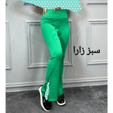 شلوار لگ کمرگنی بغل چاکدار کبریتی پارچه ترک در ۳ سایزبندی تن شیک