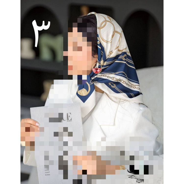 TOP روسری مینی اسکارف ابریشم قواره ۷۰ در ۷۰ تن شیک