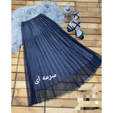 دامن مجلسی بلند تور و لمه قد از کمر ۹۵ فری سایز ۳۶ تا ۴۸ تن شیک