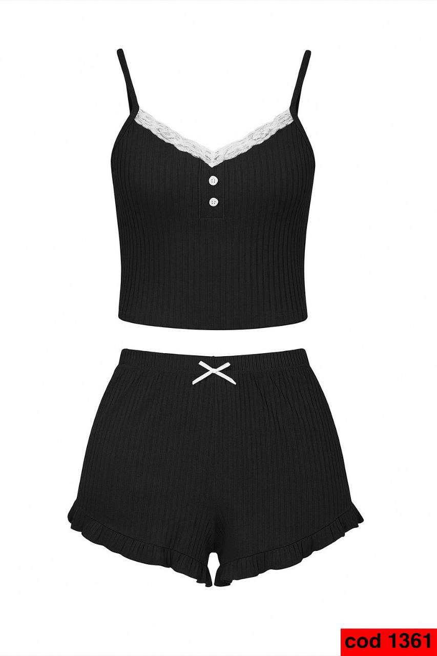 ست تاپ کراپ نیمتنه شورتک فشن فانریپ پنبه کبریتی فری سایز 38 تا 42 تن شیک