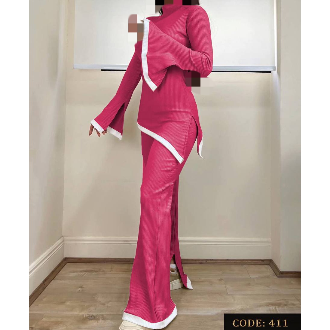 411 تیشرت شلوار بغل چاکدار فانریپ پنبه کبریتی فری ۳۶ تا ۴۲ تن شیک