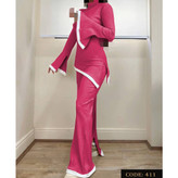 411 تیشرت شلوار بغل چاکدار فانریپ پنبه کبریتی فری ۳۶ تا ۴۲ تن شیک