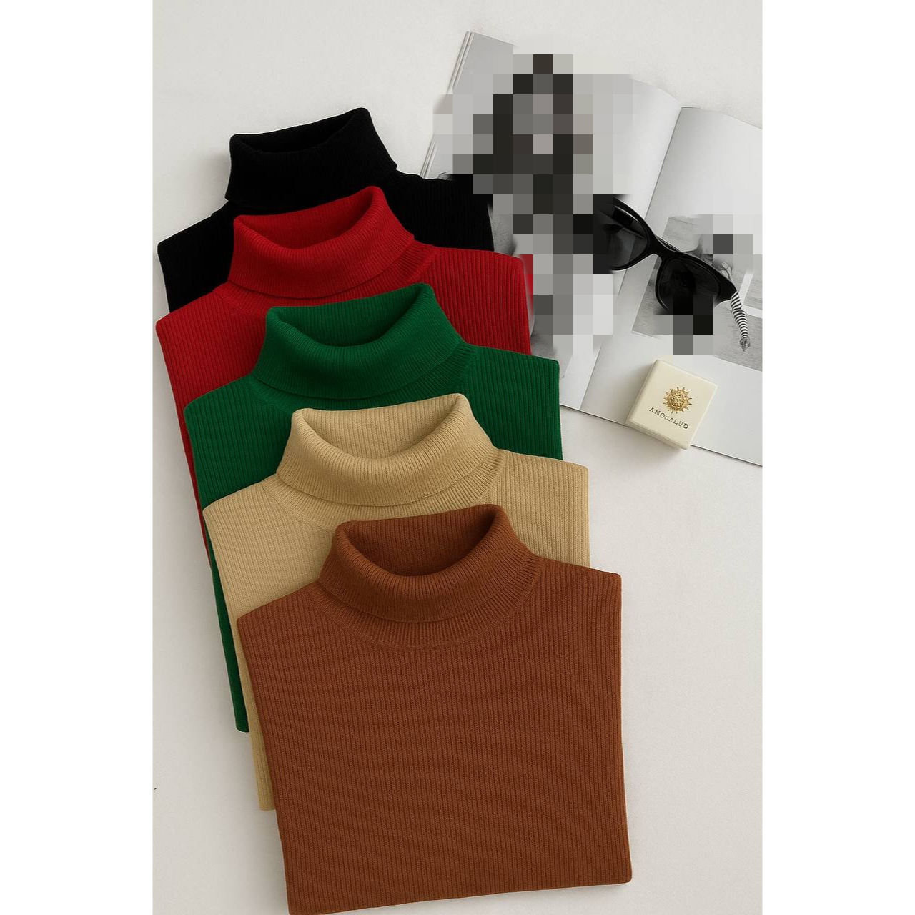 تیشرت آستین بلند یقه اسکی دوبل فانریپ کبریتی عالی فری ۳۶ تا ۴۲ تن شیک