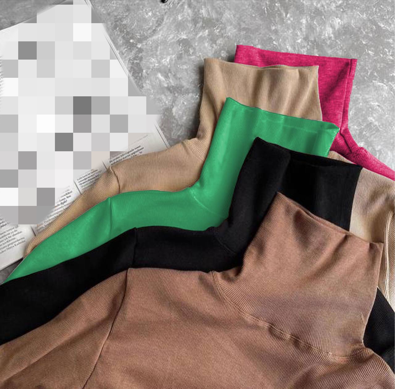 تیشرت آستین بلند یقه اسکی دوبل فانریپ کبریتی عالی فری ۳۶ تا ۴۲ تن شیک