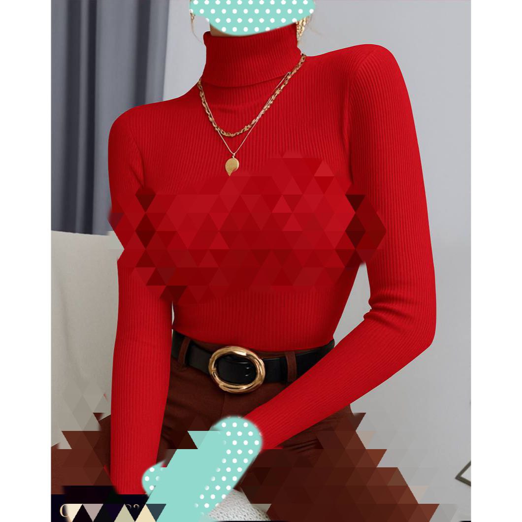 تیشرت آستین بلند یقه اسکی دوبل فانریپ کبریتی عالی فری ۳۶ تا ۴۲ تن شیک