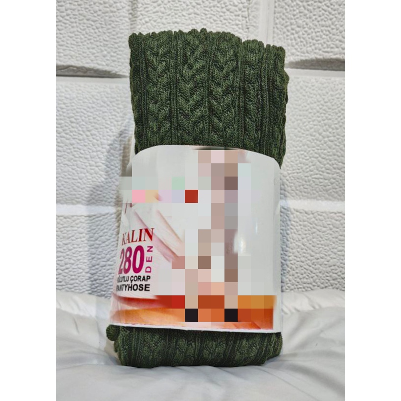 جوراب شلواری بافت‌ گندمی  بیگ سایز فری ۳۶ تا ۵۲ تن شیک