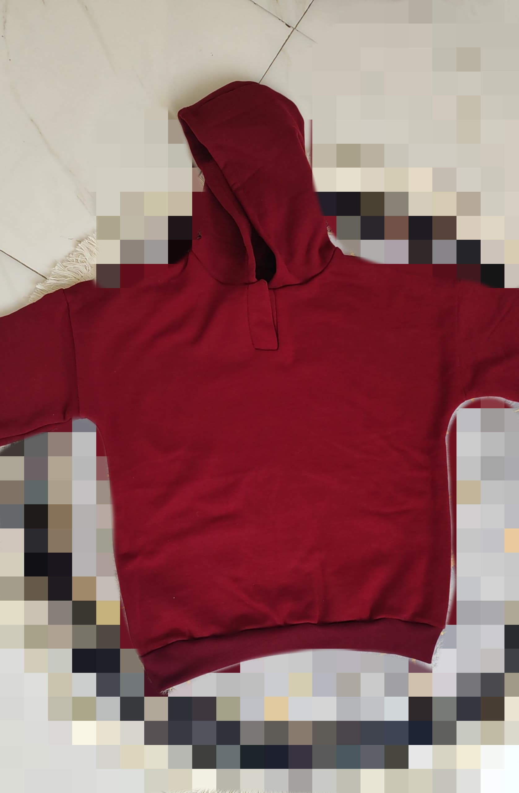 60804 هودی یقه بلیطی دورس کرکی فری سایز 36 تا 44 تن شیک