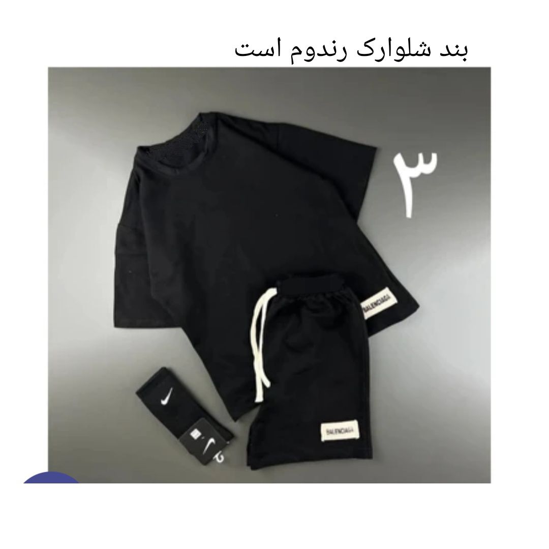 BT ست تیشرت و شلوارک بالنسیاگا گلکسی عالی فری سایز ۳۶ تا ۴۲ تن شیک