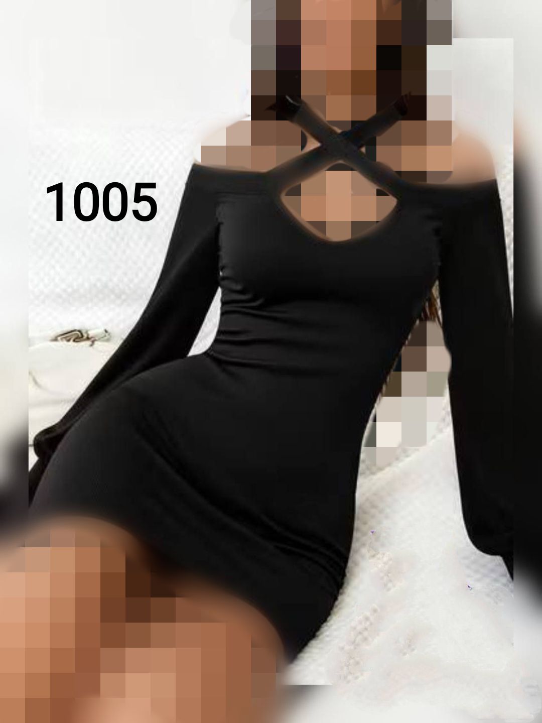V1005 تونیک پیراهن مجلسی غواصی A+ فری سایز فری سایز ۳۶ تا ۴۴ تن شیک