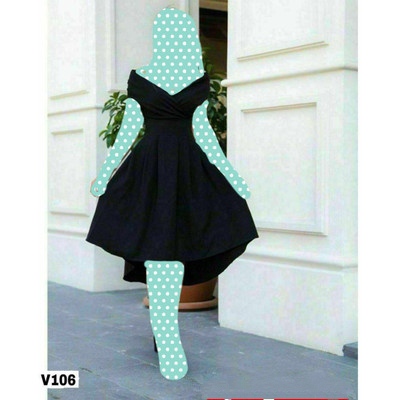 V106 تونیک پیراهن مجلسی غواصی عالی فری سایز ۳۶ تا ۴۴ تن شیک