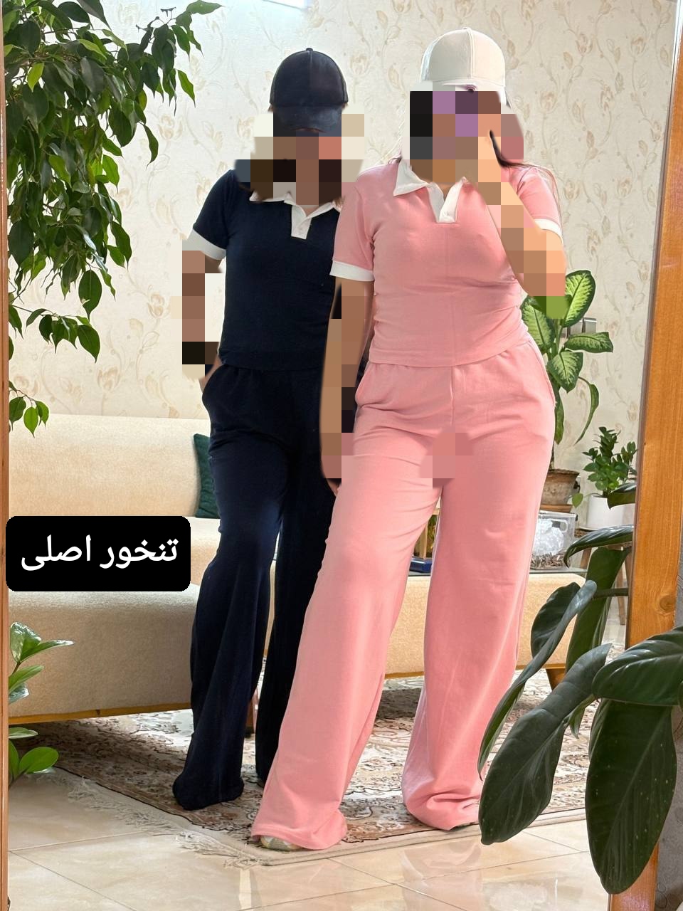 80401 ست پلوشرت و شلوار بگ دو‌نخ گلکسی عالی قد پلوشرت ۵۰ قد شلوار ۱۱۲ تا ۱۱۵ فری سایز ۳۸ تا ۴۴ تن شیک